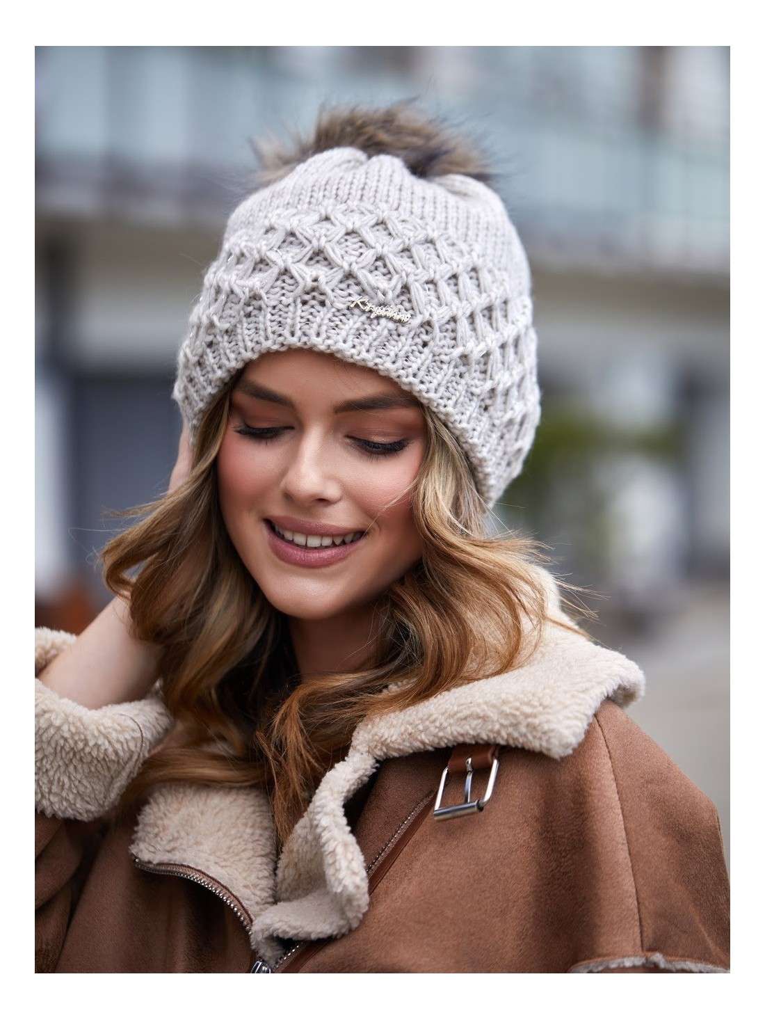 Beige Wintermütze C14 - Online-Shop - Boutique